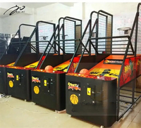 Machine de basket-ball pliable Kaimi - Machine de jeu d'arcade électronique de tir au basket-ball à monnayeur pour centre de jeux commercial