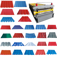 Máquina de fabricación de Tejas trapezoidales y corrugadas de doble capa Máquina formadora de rollos de doble hoja de techo