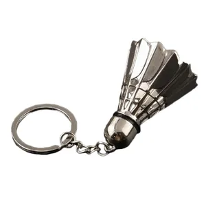 पुरुषों, महिलाओं के लिए 1 पीसी जिंक मिश्र धातु बैडमिंटन चाबी का गुच्छा, आभूषण चाबी की चेन धारक अंगूठी कार बैग लटकन आकर्षण कीरिंग