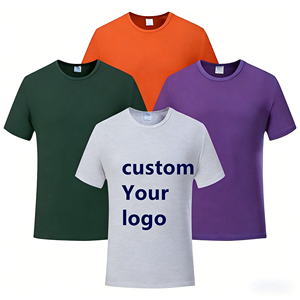 Custom Logo Printed Tee Men Personalized Brand Promotional Work Tshirt Low MOQ Custom Tag Design Own Label t Shirts