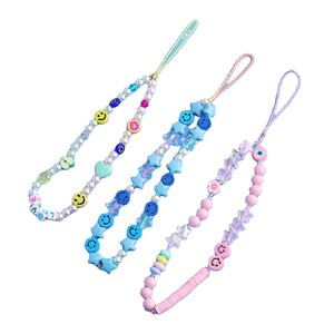 สายรุ้งลูกปัดโบฮีเมียนเครื่องปั้นดินเผา DIY สุภาพสตรีเชือกโทรศัพท์สายคล้องคอไข่มุกหลากสี - Product Image 1