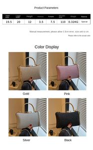 Bolso de Mano de Lujo con Diamantes, Patrón Sólido, Asa de Cristal, Bolso de Noche con Pedrería para Cena, <span class=keywords><strong>Fiesta</strong></span>, Boda - Product Image 2