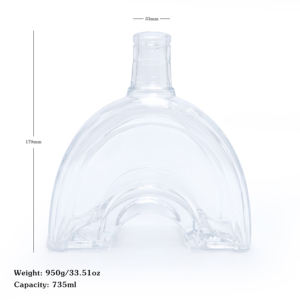 <span class=keywords><strong>Cristal</strong></span> blanc matériel créatif haut de gamme personnalisé arqué XO whisky Brandy bouteille de <span class=keywords><strong>vin</strong></span> en <span class=keywords><strong>verre</strong></span> pour la maison bar et fête - Product Image 4