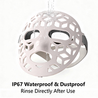 Masque facial LED creux, ultra-léger (93g), lavable, à lumière rouge pour le soin de la peau du visage, brevet d'invention américain approuvé
