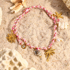 Fashion Charm <b>Bracelets</b> Colorful <b>Rope</b> Seashell Starfish Pendant Stackable Women's Jewelry Beach Accessory - Product Image 3