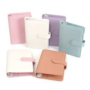 <strong>A6</strong> PU Leather Notebook <strong>Binder</strong> 6 <strong>Ring</strong> Refillable Budget <strong>Binder</strong> Cover for <strong>A6</strong> Refill Pape - Product Image 1