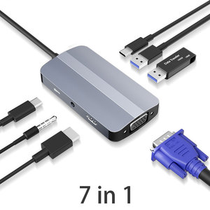 6 trong 1 Multiport <span class=keywords><strong>Adapter</strong></span> <span class=keywords><strong>HDMI</strong></span> tương thích 4K/30Hz <span class=keywords><strong>USB</strong></span> C Dock pd87w SD TF Đầu Đọc Thẻ 5Gbps truyền dữ liệu cổng Ethernet cho máy tính xách tay - Product Image 6