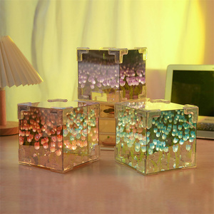 3D <strong>Tulips</strong> <strong>Table</strong> Lamps Wood Base Flowers Children's Gift Room Decoration Night LED Lights for Kids Room - Product Image 4
