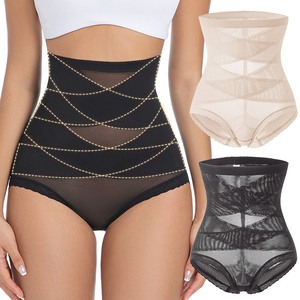 Culotte gainante taille haute pour <span class=keywords><strong>femme</strong></span> avec dentelle, bretelles croisées, effet ventre plat et rehausseur de fesses, en maille amincissante - Product Image 1