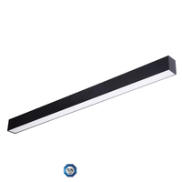 Profilé en aluminium pour éclairage linéaire LED commercial 75x35mm, canal pour bande LED large pour éclairage de panneau de bureau/magasin