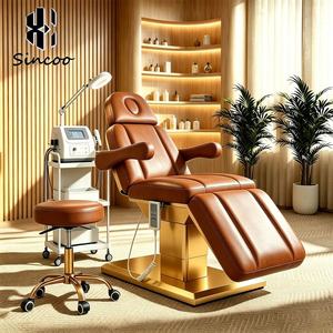 Multi-Functional <b>Foldable</b> Pu Leather Electric Facial Spa Treatment Bed for Hotel Beauty Salon Physiotherapy Lash Bed - Product Image 1