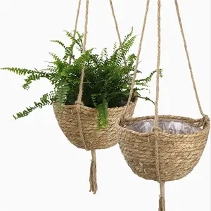 Appendere cesti di felce per esterno macramè porta piante da parete pieghevole vaso di fiori Base cocco fioriere vasi