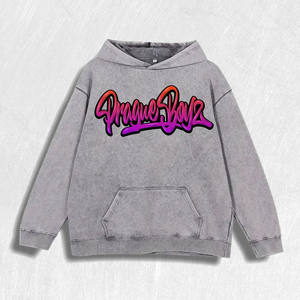 Sweat-shirt rétro délavé avec graphisme graffiti « <span class=keywords><strong>Prague</strong></span> Boyz », 100 % coton, 6 couleurs, entrepôt américain - Product Image 3