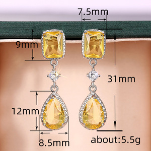 Orecchini Geometrici a Goccia di Media Lunghezza per Donne, Gioielli di Moda con Personalità - Product Image 4
