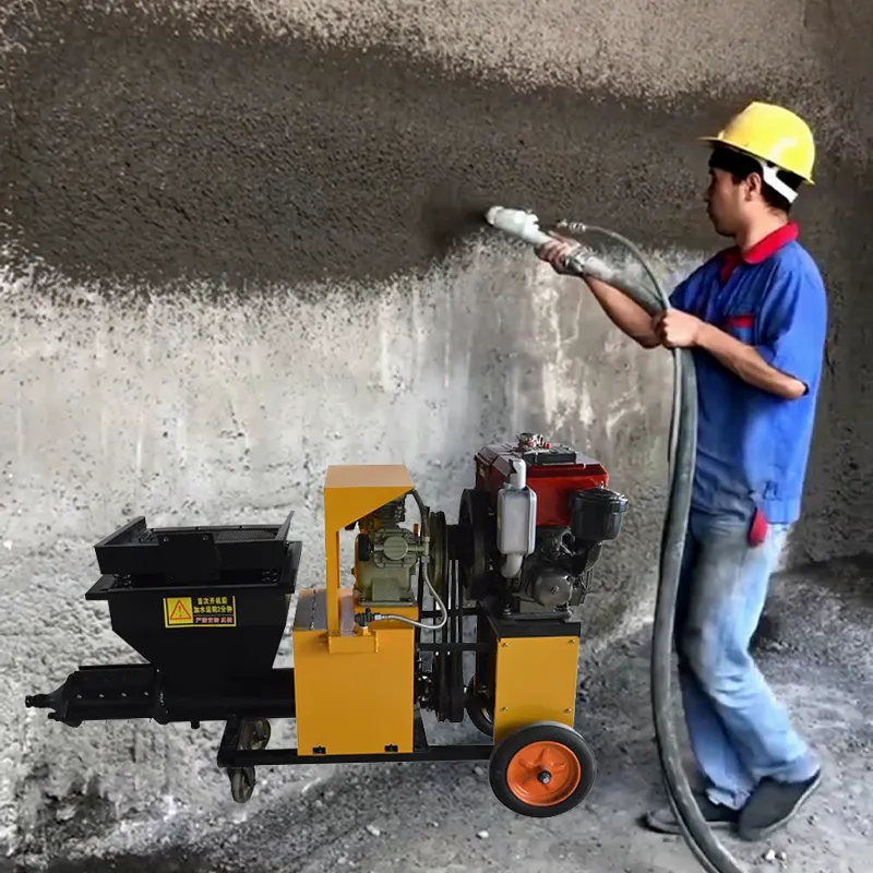 high pressure high efficiency diesel cement mortar spraying machine