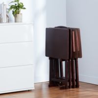 100% Natrual bambou bureau d'ordinateur Portable Snack Table canapé Table d'appoint pliante TV plateau Table pour salle à manger