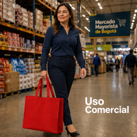 Sac de courses non tissé personnalisé avec logo, coutures renforcées, réutilisable, pour supermarché et commerce de détail