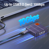 JEYI 2230 M.2 NVMe Boîtier en aluminium à commande tactile USB3.2 GEN2 10Gbps PCIe SSD avec protection en écriture/lecture