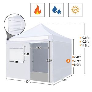 Tùy chỉnh in nhiệm vụ nặng nề không thấm nước ngoài trời tán Lều 10 * 10ft 10 * 15ft 10 * 20ft có thể gập lại marquee thương mại ô tô cho thấy các bên - Product Image 6
