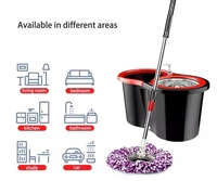 Alat Pel Lantai Terbaru Double Drive Mops, Pel Mikrofiber Putar 360 Derajat dan Set Ember, Untuk Penggunaan Kering dan Basah, Harga Grosir