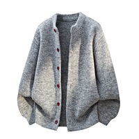 Cardigan épais et chaud pour homme, à boutons, manches longues, style veste, vente en gros