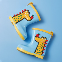 Bottes de pluie en PVC à imprimé animal mignon pour enfants, bottes en caoutchouc légères et imperméables pour tout-petits et bébés, pour l'hiver, l'été et l'automne