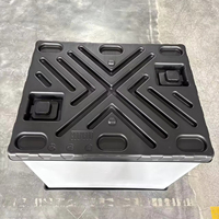 Boîte de palette pliable en PP/HDPE ondulé 800x600mm pour l'emballage logistique, conception graphique personnalisée, options d'épaisseur 3/2/1mm