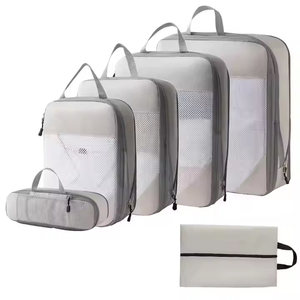 6pcs Cubes d'emballage de compression étanches Set Sacs organisateur de bagages de voyage personnalisés | pour l'organisation de rangement de valise - Product Image 3
