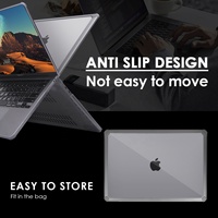 Étui de protection pour ordinateur portable Apple Mac Book Pro 13,3 pouces, design renforcé aux coins transparents, vente en gros d'usine en Chine