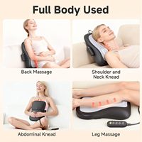 Coussin de massage pour dossier de siège de voiture, soulagement de la douleur, massage des tissus profonds par roulement vertical, ultra-mince, shiatsu, pour le bas du dos, voiture et maison