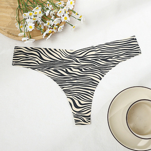 Logo personnalisé femmes respirant glace soie sans couture taille basse coton entrejambe culotte sport Fitness G-string culottes femmes - Product Image 4