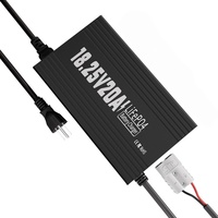 Chargeur de batterie au lithium LifePO4 16V 20A pour batteries Lipo 16V 70Ah pour bateau, camping-car, 5S 18.25V Chargeur de batterie LiFePO4 Li-ion