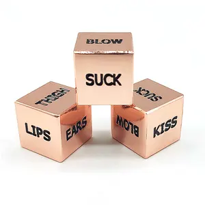 2 pz/set giocattoli del sesso in oro rosa dadi 6 lati in metallo dadi per adulti gioco del sesso novità BDSM Love Dice giochi del sesso che giocano