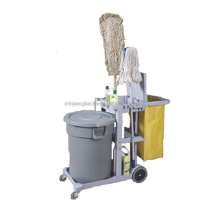 Chariot de nettoyage de chariot de service <span class=keywords><strong>d</strong></span>'outil de concierge de service en plastique <span class=keywords><strong>d</strong></span>'hôtel de restaurant de jardin polyvalent de ménage - Product Image 5