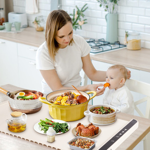 Portable Rollable Electric Food Warming Mat 3 <b>Temperature</b> Modes Whole-Surface Heating Silicone Construction for Home Kitchen Use - Product Image 1