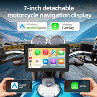 Nouvel écran tactile IPS portable pour moto JMC de 7 pouces avec CarPlay sans fil, Android Auto, Bluetooth, étanche, support magnétique détachable