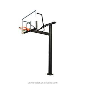 Equipamento de Basquete Suporte Elétrico Hidráulico Dobrável com Tabela de Vidro Temperado Century Star BS019 Aro de Aço HDPE - Product Image 2