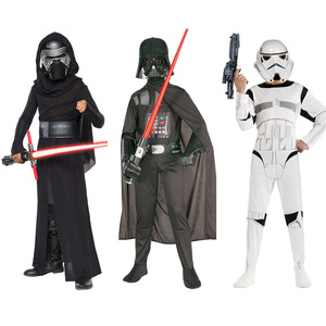 Ensemble de costumes Star Wars pour enfants, tenue de cosplay Rey Darth Vader Stormtrooper, costume d'Halloween pour enfants - Product Image 1