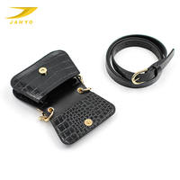 Sac banane en cuir pour femme, texture croco, avec chaîne dorée amovible, mini pochette de ceinture, fabrication OEM ODM personnalisée