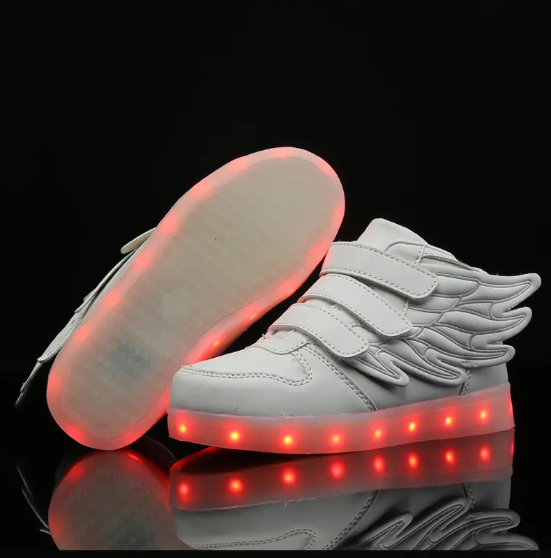 USB Charger Luminous Sneakers Boy Girl Cartoon LED Light Up Shoes Glowing with Light Kids Shoes Children Led Sneakers Kids Boots