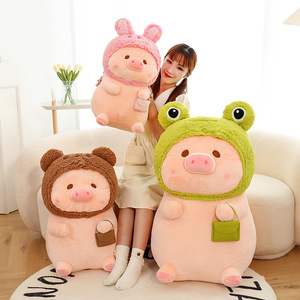 Peluche de Cerdo <span class=keywords><strong>Lulu</strong></span> Kawaii Transformable, Muñeco de Tela de Cerdo, Animales de Peluche, Juguete de Peluche con Peso, Almohada de Cerdo, Regalo de Cumpleaños - Product Image 5