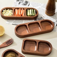 Plateau de service en bois d'acacia, bois massif, plateau haut de gamme pour le petit-déjeuner, le barbecue, le fondue, les cornichons, les assaisonnements, Chaozhou