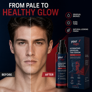 Loción en Suero para Bronceado Gradual para Hombre, Tono Bronce Natural, Fórmula Limpia de Uso Diario, Sin Fragancia Intensa, No Grasoso, Uso Cómodo - Product Image 5
