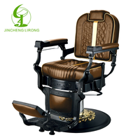 Jincheng Chaises de salon de coiffure personnalisées durables en noir et or Vente en gros de chaises de salon de coiffure rétro de luxe Prix de gros
