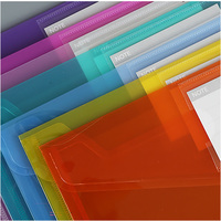 Carpeta de archivos de plástico GemFully, bolsa para documentos SGS, carpeta de informes giratoria A4, carpeta de archivos de PP con apertura lateral, bolsas de marca privada.