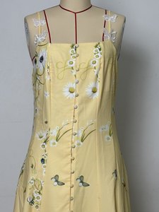 Abbigliamento Femminile Europeo e Americano, Nuovo Vestito Africano Stampato con Bottoni e Spacco, Stile Halter - Product Image 6