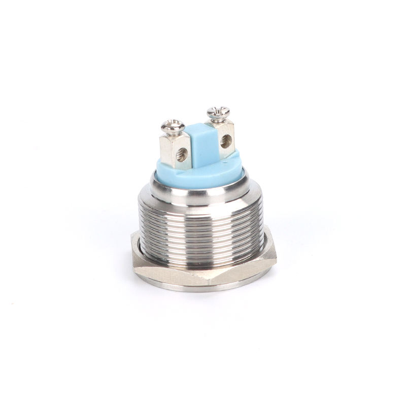 12mm wired/self resetting stainless steel flat head light LED display button switch 220V button switch light