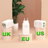 Chargeur rapide 150W 4 ports 2 Type-C 3A USB-C PD 3.0 avec matériau GaN pour ordinateur portable, mobile et écouteurs (prises US/EU/UK) - Vente en gros