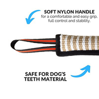 Bâton d'entraînement pour chien à bandes réfléchissantes, bâton de mastication en chanvre à bords bruts, jouet à mâcher pour le ramassage et la dentition LY307 Nanyang