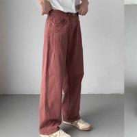 Jeans baggy noirs pour hommes ODM, coupe large, non lavés, style ample et surdimensionné